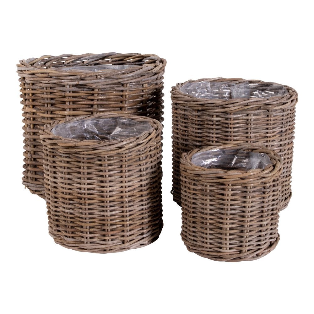 House Nordic ApS - Bogor Manden - Kubu Rotan/Plastic - Set van 4 - Deco Delights