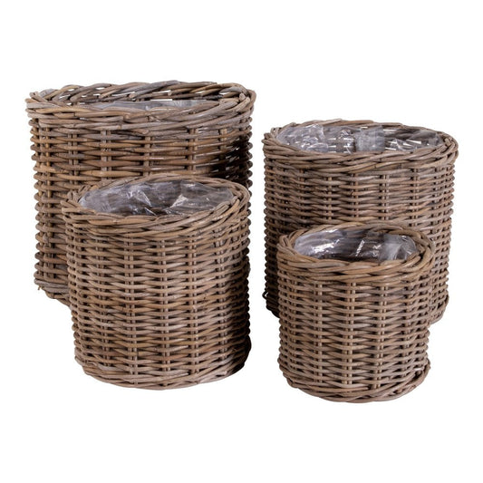 House Nordic ApS - Bogor Manden - Kubu Rotan/Plastic - Set van 4 - Deco Delights