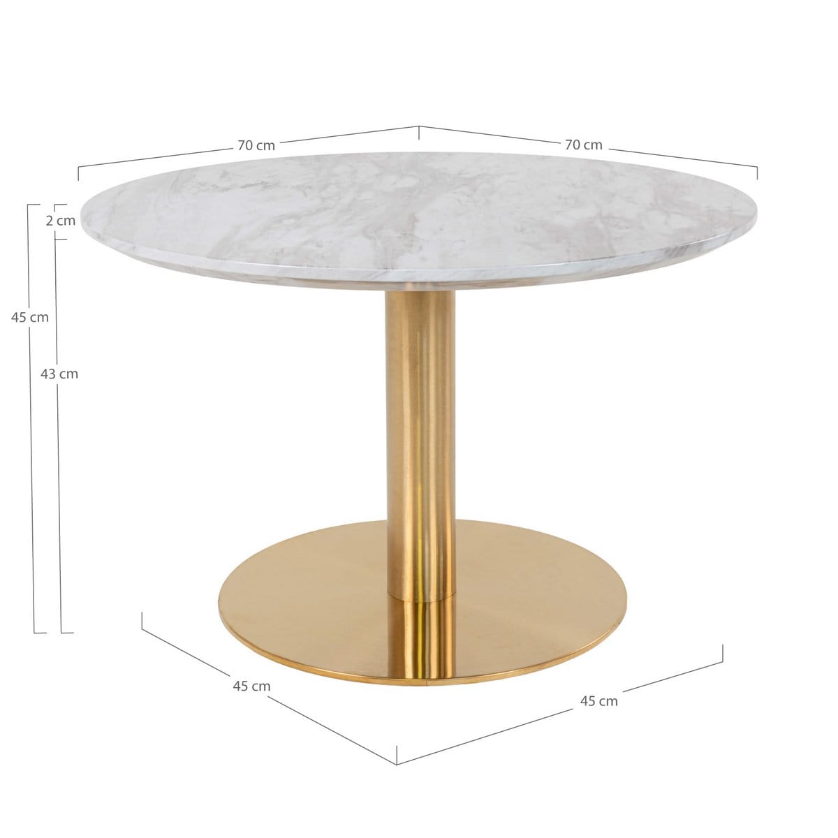 House Nordic ApS - Bolzano Salontafel - Deco Delights Salontafel #color_brass-base