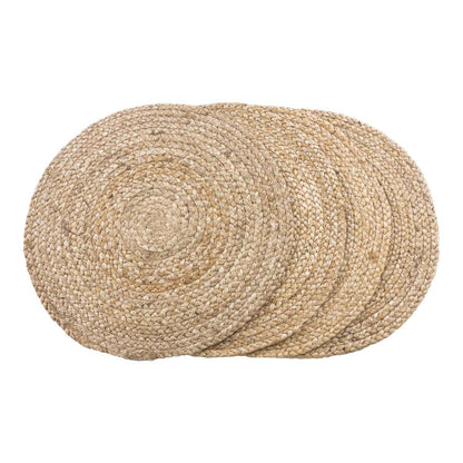 House Nordic ApS - Bombay Placemat - Naturel, Jute, Ø38cm - Set van 4 - Deco Delights