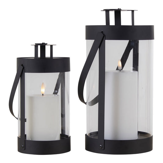 House Nordic ApS - Bondi-lantaarns - Zwart, staal/glas - Set van 2 - Deco Delights