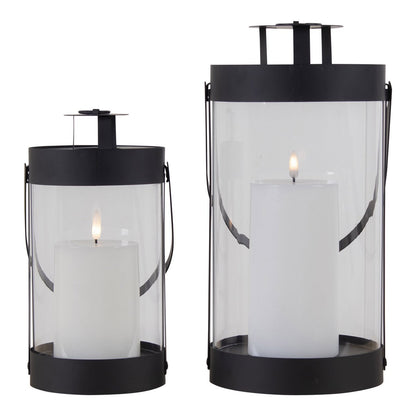 House Nordic ApS - Bondi-lantaarns - Zwart, staal/glas - Set van 2 - Deco Delights
