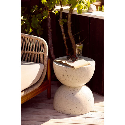 House Nordic ApS - Bonita Bijzettafel, fiberclay, terrazzo-look, ø40x45 cm - Deco Delights