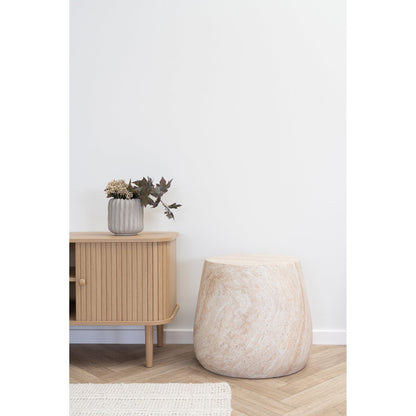 House Nordic ApS - Bonn -bijzettafel - Natural, Fiberclay, Ø47.5x41 cm - Deco Delights