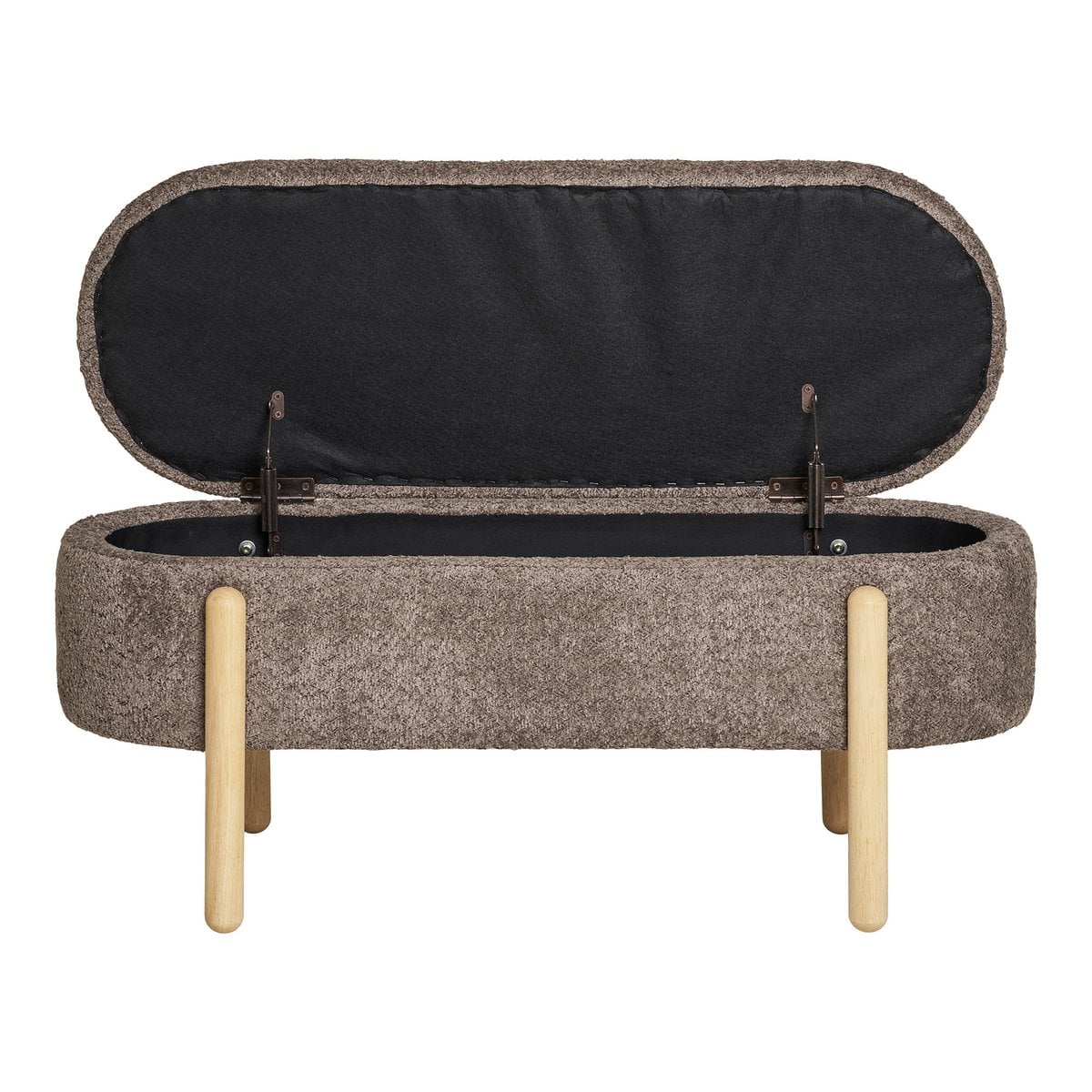 House Nordic ApS - Branca Bench - Brown/Natural, polyester/schuim/multiplex, 98x41x48 cm - Deco Delights