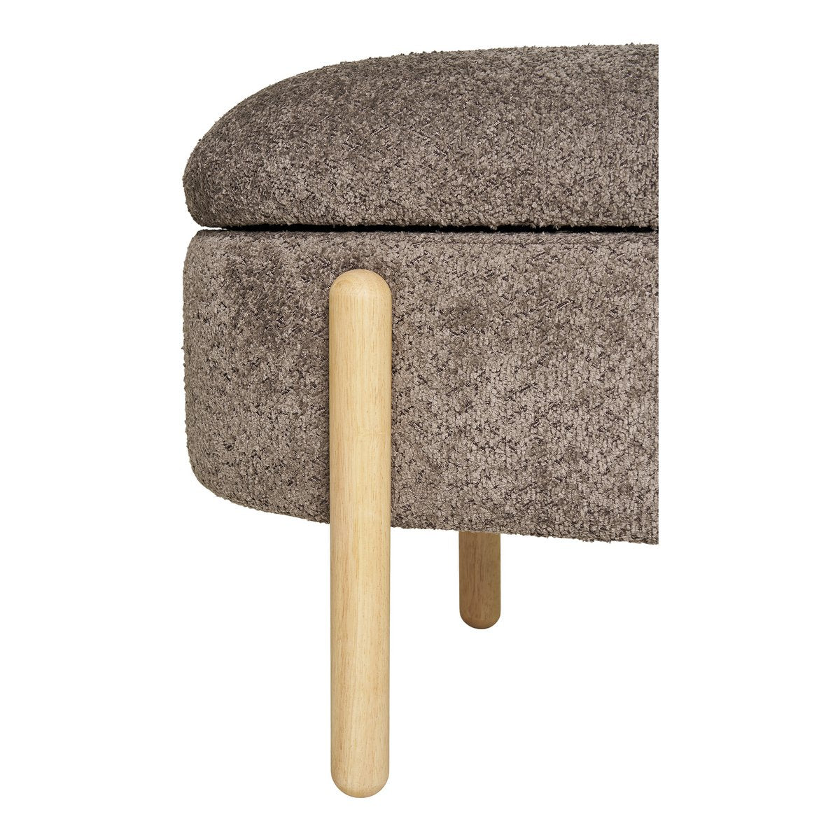 House Nordic ApS - Branca Bench - Brown/Natural, polyester/schuim/multiplex, 98x41x48 cm - Deco Delights