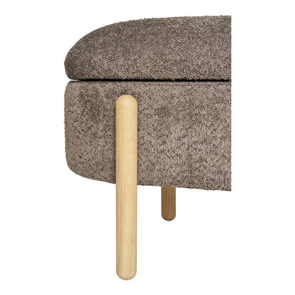 House Nordic ApS - Branca Bench - Brown/Natural, polyester/schuim/multiplex, 98x41x48 cm - Deco Delights