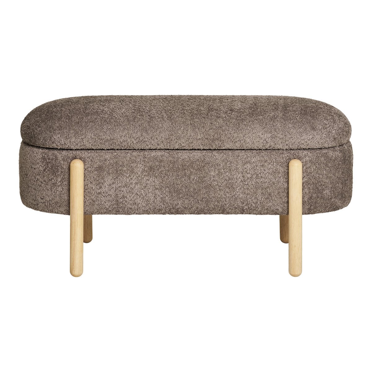 House Nordic ApS - Branca Bench - Brown/Natural, polyester/schuim/multiplex, 98x41x48 cm - Deco Delights
