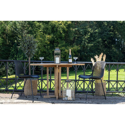 House Nordic ApS - Branson Garden Chair - Zwart, stapelbaar, 55x46,5x82 cm - set van 4 - Deco Delights