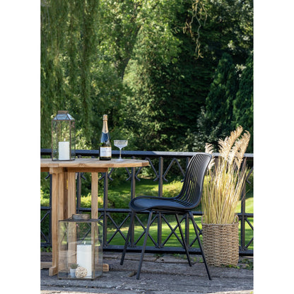 House Nordic ApS - Branson Garden Chair - Zwart, stapelbaar, 55x46,5x82 cm - set van 4 - Deco Delights