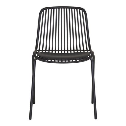 House Nordic ApS - Branson Garden Chair - Zwart, stapelbaar, 55x46,5x82 cm - set van 4 - Deco Delights