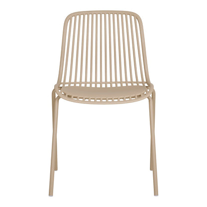 House Nordic ApS - Branson Garden stoel - zand, stapelbaar, 55x46,5x82 cm - set van 4 - Deco Delights