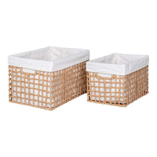 House Nordic ApS - Bustelo Basket - Mand, papier, naturel, set van 2 - Deco Delights