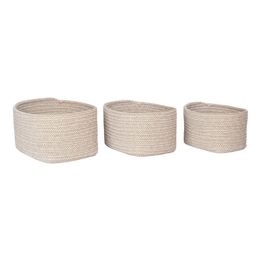 House Nordic ApS - Cadima Basket - Mand, katoen, beige, set van 3 - Deco Delights