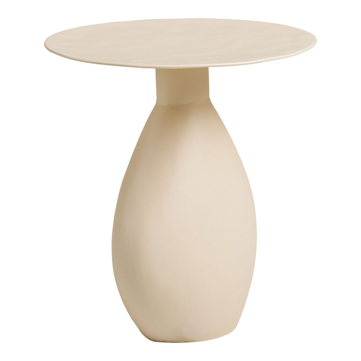 House Nordic ApS - Calais Bijzettafel, metaal/email, gebroken wit, ø36x40 cm - Deco Delights