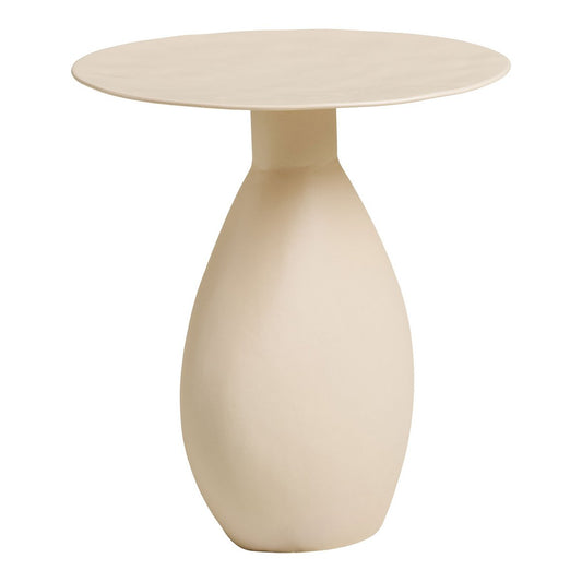 House Nordic ApS - Calais Bijzettafel, metaal/email, gebroken wit, ø36x40 cm - Deco Delights