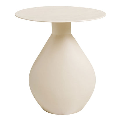 House Nordic ApS - Calais Bijzettafel, metaal/email, gebroken wit, ø36x40 cm - Deco Delights