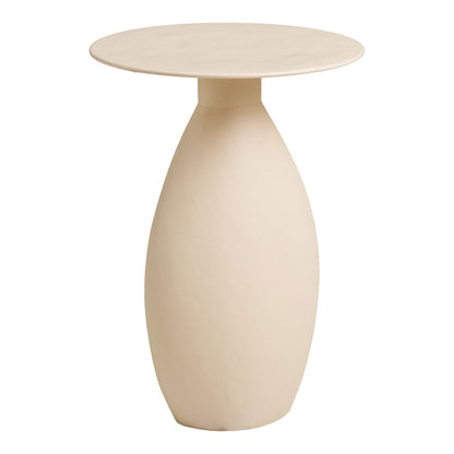 House Nordic ApS - Calais Bijzettafel, metaal/email, gebroken wit, ø36x50 cm - Deco Delights