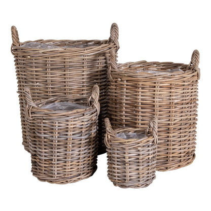 House Nordic ApS - Caor Manden - Natuurlijk, Kubu Rotan, set van 4 - Deco Delights