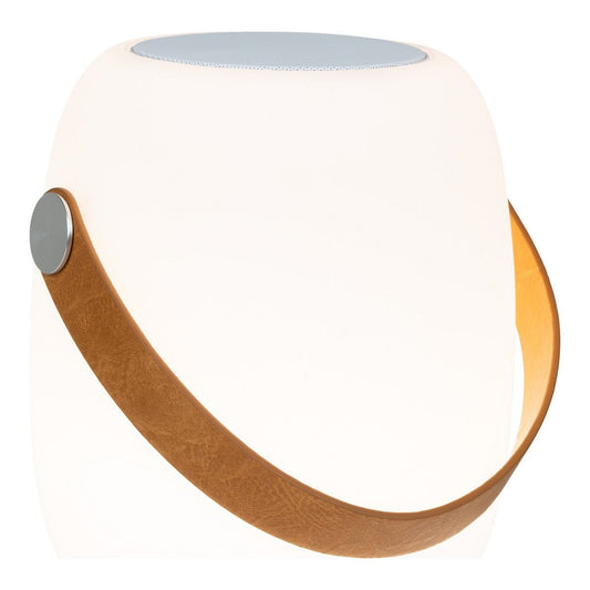 House Nordic ApS - Cardiff LED Lamp - Lamp met riem, oplaadbaar, bluetooth-luidspreker, wit - Deco Delights