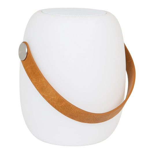 House Nordic ApS - Cardiff LED Lamp - Lamp met riem, oplaadbaar, bluetooth-luidspreker, wit - Deco Delights