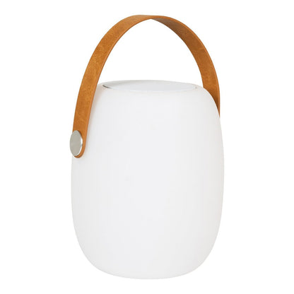 House Nordic ApS - Cardiff LED Lamp - Lamp met riem, oplaadbaar, bluetooth-luidspreker, wit - Deco Delights