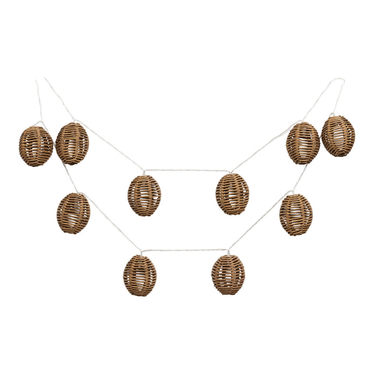House Nordic ApS - Carlisle LED Lichtslinger, polyrotan/metaal, natuur/zwart - Deco Delights