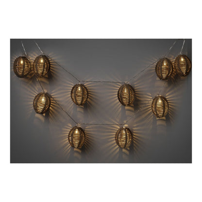 House Nordic ApS - Carlisle LED Lichtslinger, polyrotan/metaal, natuur/zwart - Deco Delights