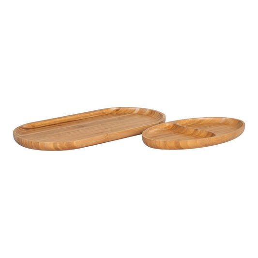 House Nordic ApS - Chefalu Serveerblad - Serveerblad, bamboe, naturel, set van 2 - Deco Delights