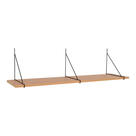House Nordic ApS - Chiba Wandplank - Wandplank, essenfineer, zwart stalen frame, 120x29 cm - Deco Delights