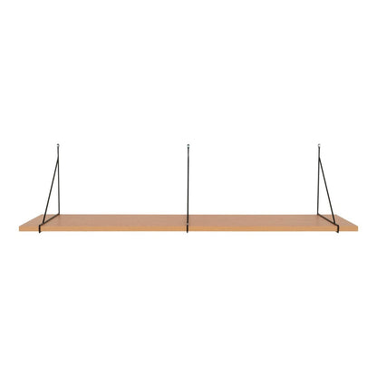 House Nordic ApS - Chiba Wandplank - Wandplank, essenfineer, zwart stalen frame, 120x29 cm - Deco Delights