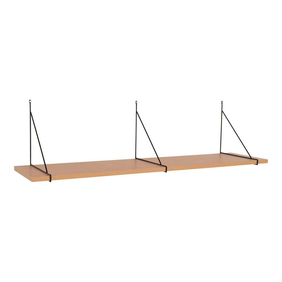 House Nordic ApS - Chiba Wandplank - Wandplank, essenfineer, zwart stalen frame, 120x29 cm - Deco Delights