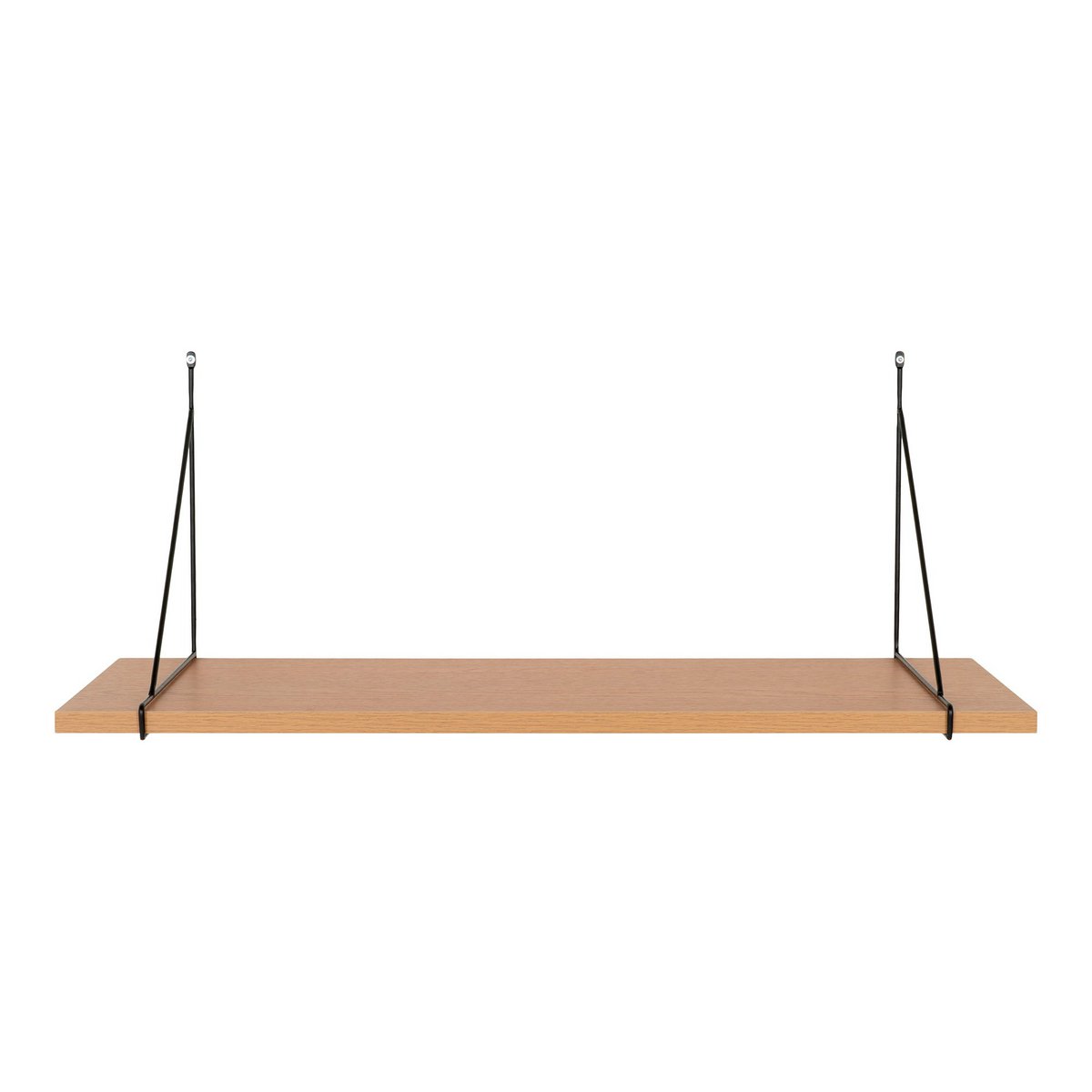 House Nordic ApS - Chiba Wandplank - Wandplank, essenfineer, zwart stalen frame, 80x29 cm - Deco Delights