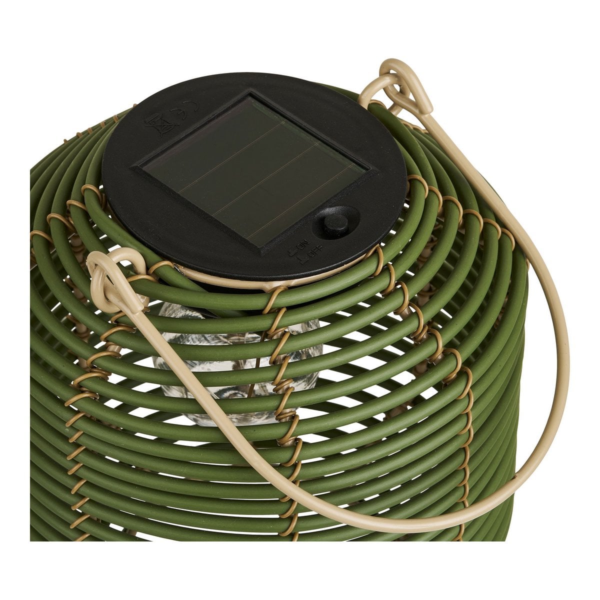 House Nordic ApS - Crewe Lantern, oplaadbaar met geïntegreerd zonnepaneel, groen - Deco Delights