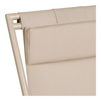 House Nordic ApS - Curtis Strandstoel met 4-positie rugleuning, textiel/staal, taupe - Deco Delights