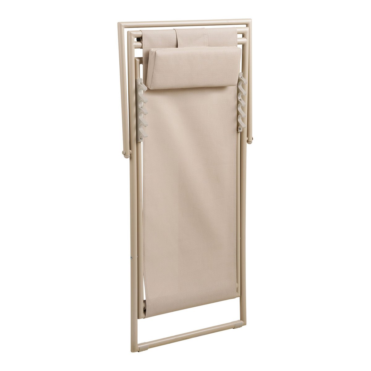 House Nordic ApS - Curtis Strandstoel met 4-positie rugleuning, textiel/staal, taupe - Deco Delights