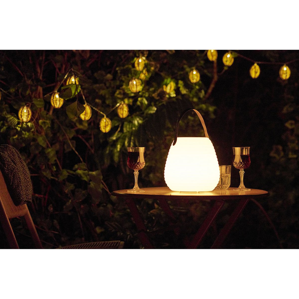 House Nordic ApS - Derry LED-lamp, oplaadbaar, wit, ø21 cm - Deco Delights