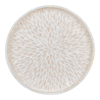 House Nordic ApS - Dienblad - Dienblad, bamboe/capiz, beige, 40x40x3,5 cm - Deco Delights