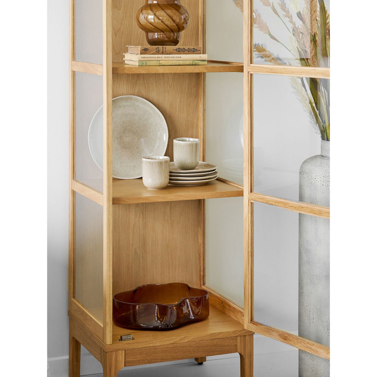 House Nordic ApS - Dienblad, glas, gerookt bruin, 29,5x24x7 cm - Deco Delights