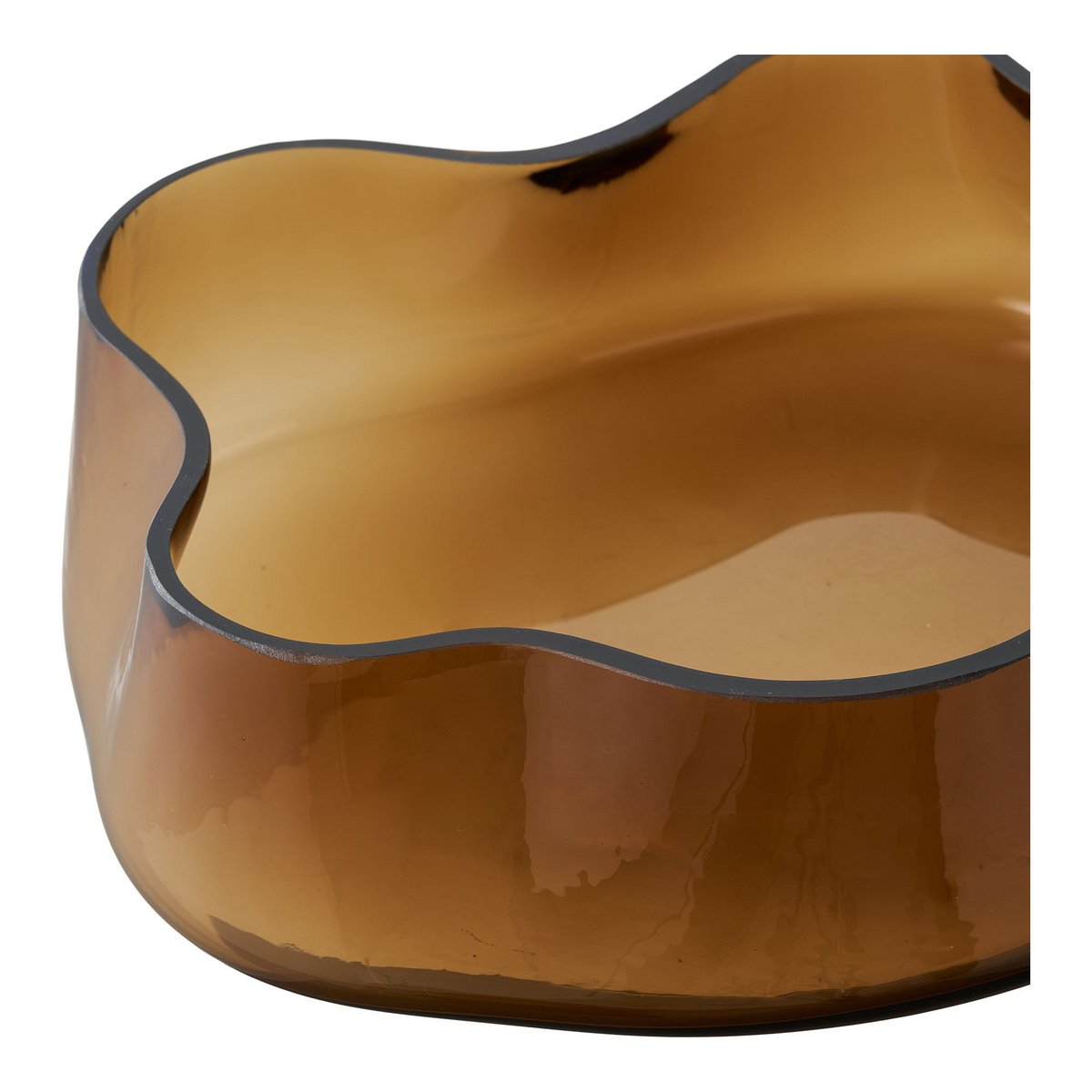 House Nordic ApS - Dienblad, glas, gerookt bruin, 29,5x24x7 cm - Deco Delights
