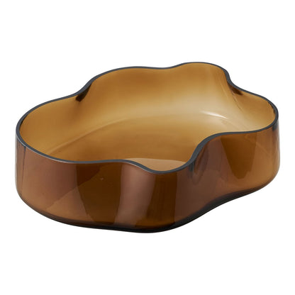 House Nordic ApS - Dienblad, glas, gerookt bruin, 29,5x24x7 cm - Deco Delights