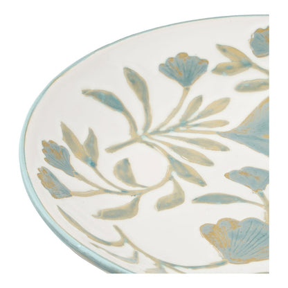 House Nordic ApS - Dienblad, keramiek, wit mix, ø35,5x5 cm - Deco Delights