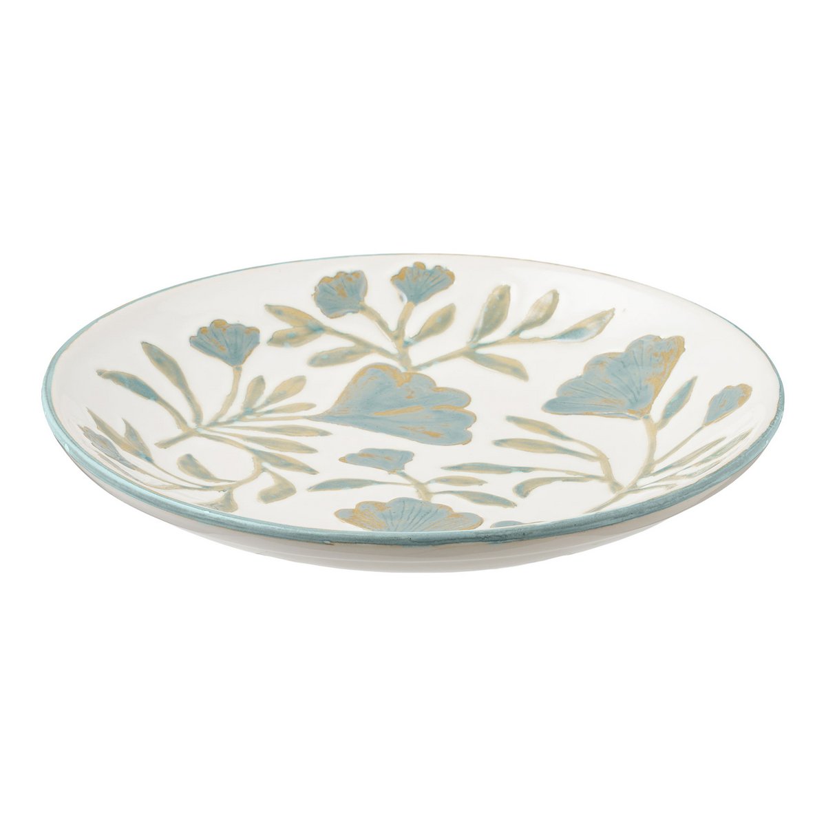 House Nordic ApS - Dienblad, keramiek, wit mix, ø35,5x5 cm - Deco Delights