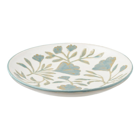 House Nordic ApS - Dienblad, keramiek, wit mix, ø35,5x5 cm - Deco Delights