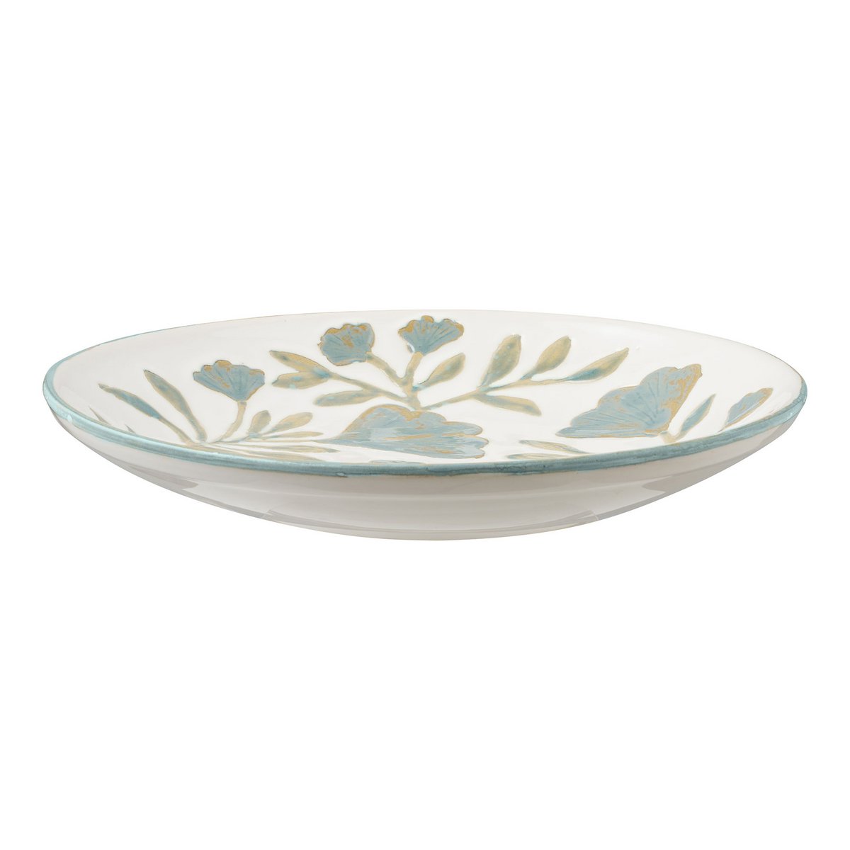 House Nordic ApS - Dienblad, keramiek, wit mix, ø35,5x5 cm - Deco Delights