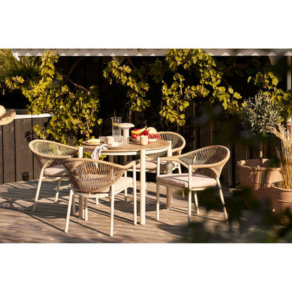 House Nordic ApS - Dienblad, metaal, beige, ø30x4 cm - Deco Delights