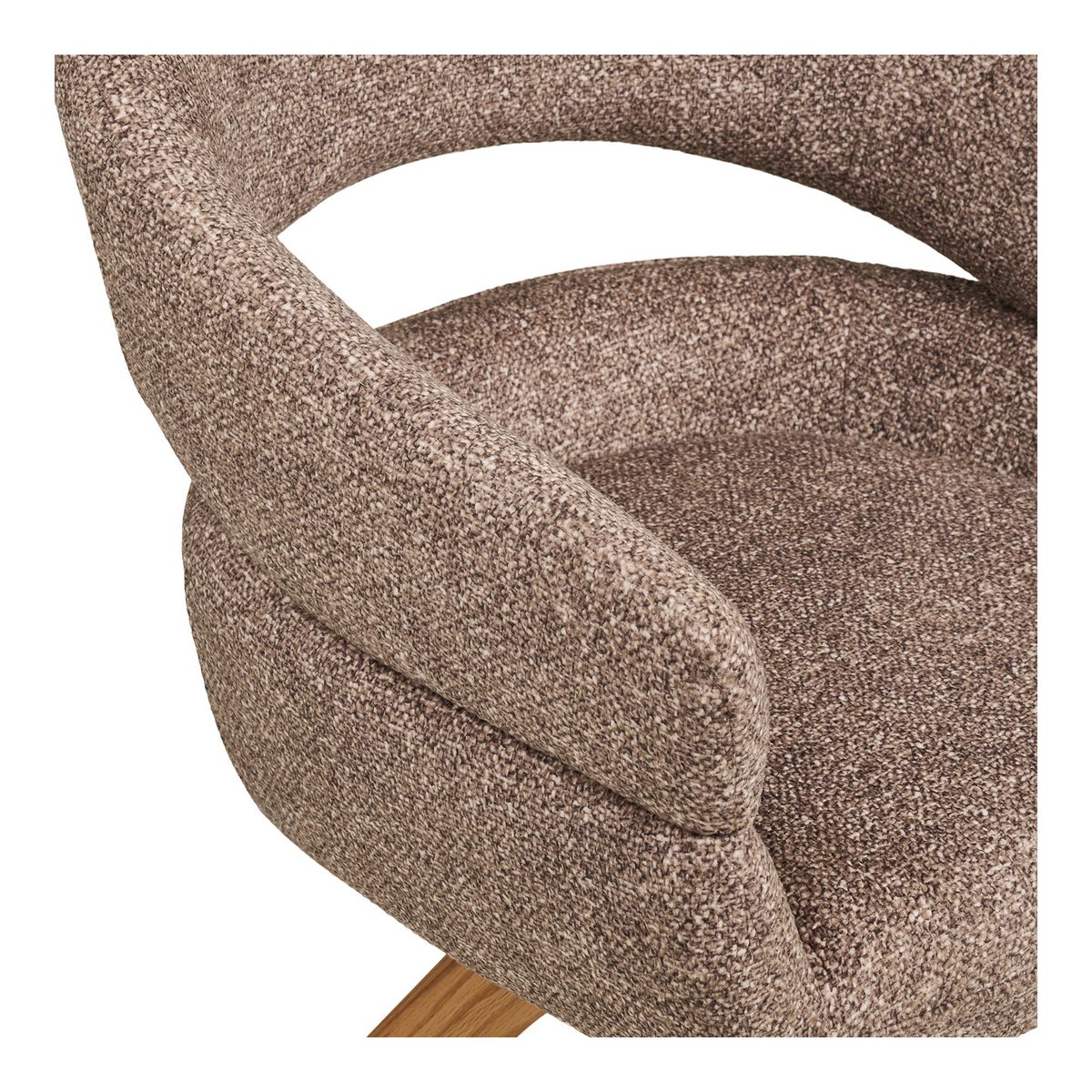 House Nordic ApS - Dover Eetkamerstoel met draaibare, bruine, naturel eiken poten, HN1323 - Deco Delights
