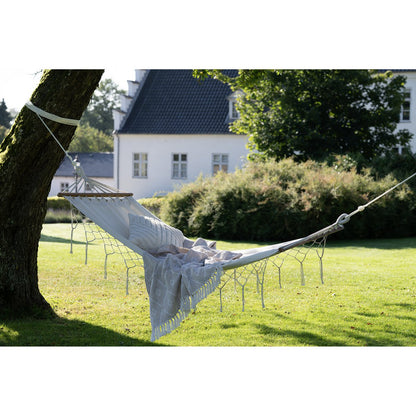 House Nordic ApS - Edessa hangmat - gebroken wit, polyester/katoen/lariks - Deco Delights