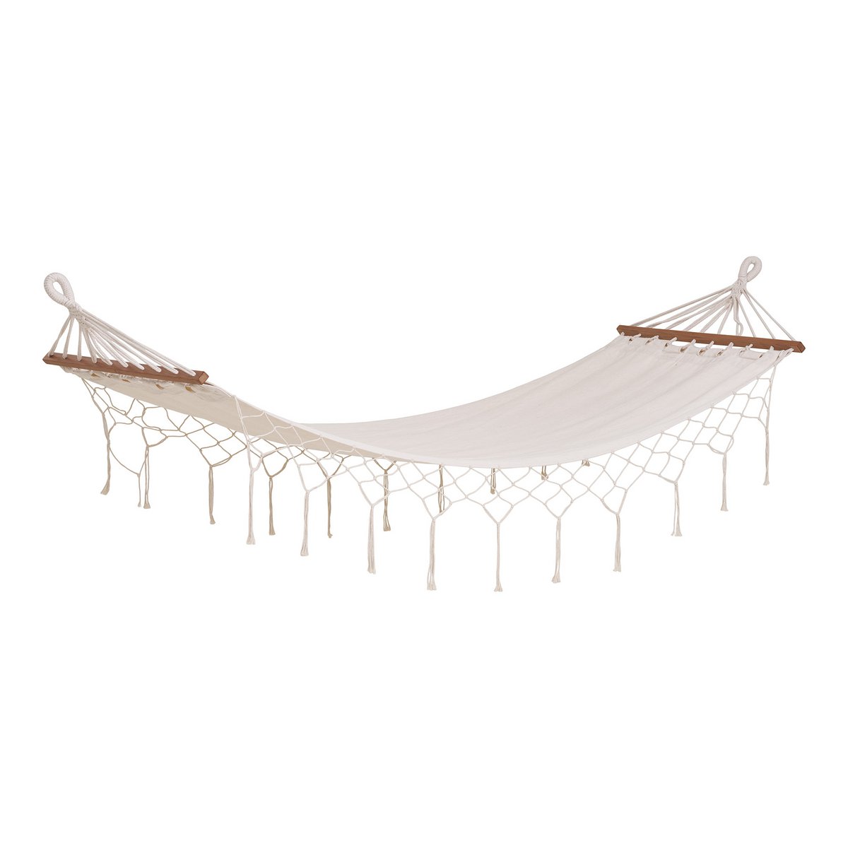 House Nordic ApS - Edessa hangmat - gebroken wit, polyester/katoen/lariks - Deco Delights