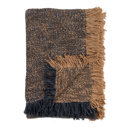 House Nordic ApS - Ely Plaid - Plaid, blauw/geel, 130x170 cm - Deco Delights